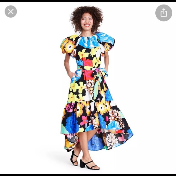 Christopher John Rogers Dresses & Skirts - Floral Puff Sleeve Dress by Christopher John Rodgers